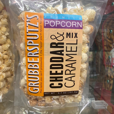 Cheddar and caramel mix popcorn